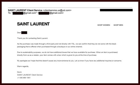 ysl order confirmation